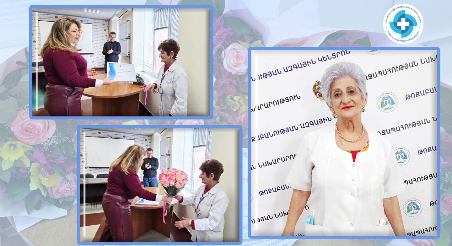 ԻՀԱԿ Թոքաբանության ազգային կլինիկայի բժիշկ-ֆթիզիատր Մադլենա Մովսեսյանը շնորհակալագրի է արժանացել